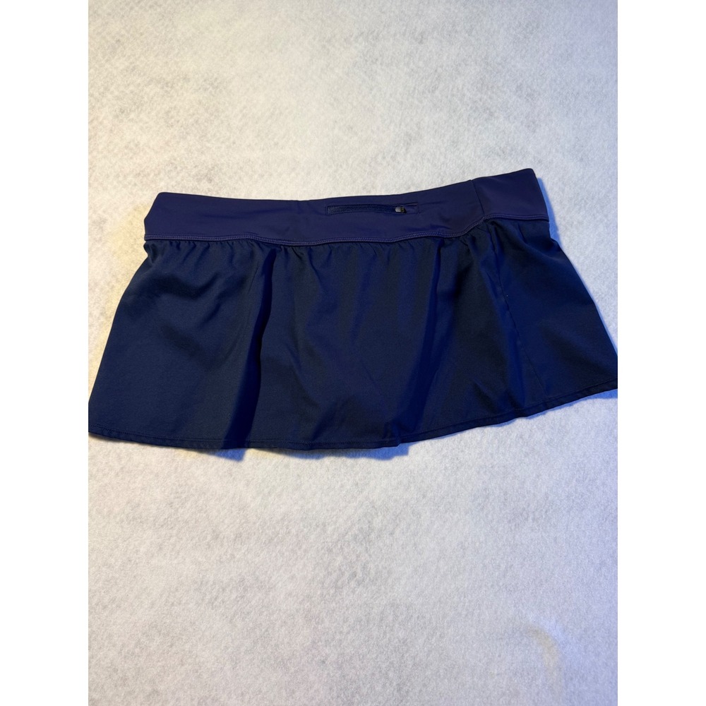 Nike Womens Navy Blue Athletic Tennis Golf Running Skort Size XL Zipper Pocket - Picture 2 of 7